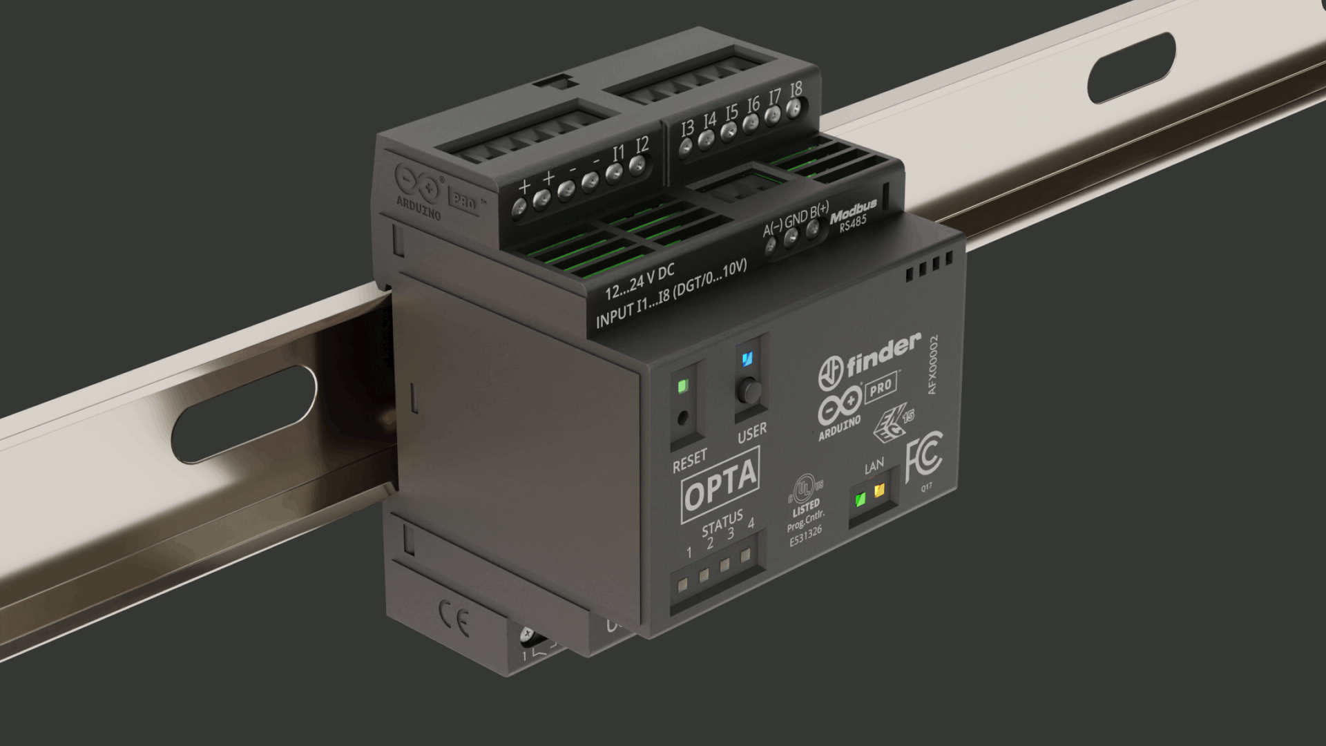Opta™ DIN rail mounting (WiFi variant)