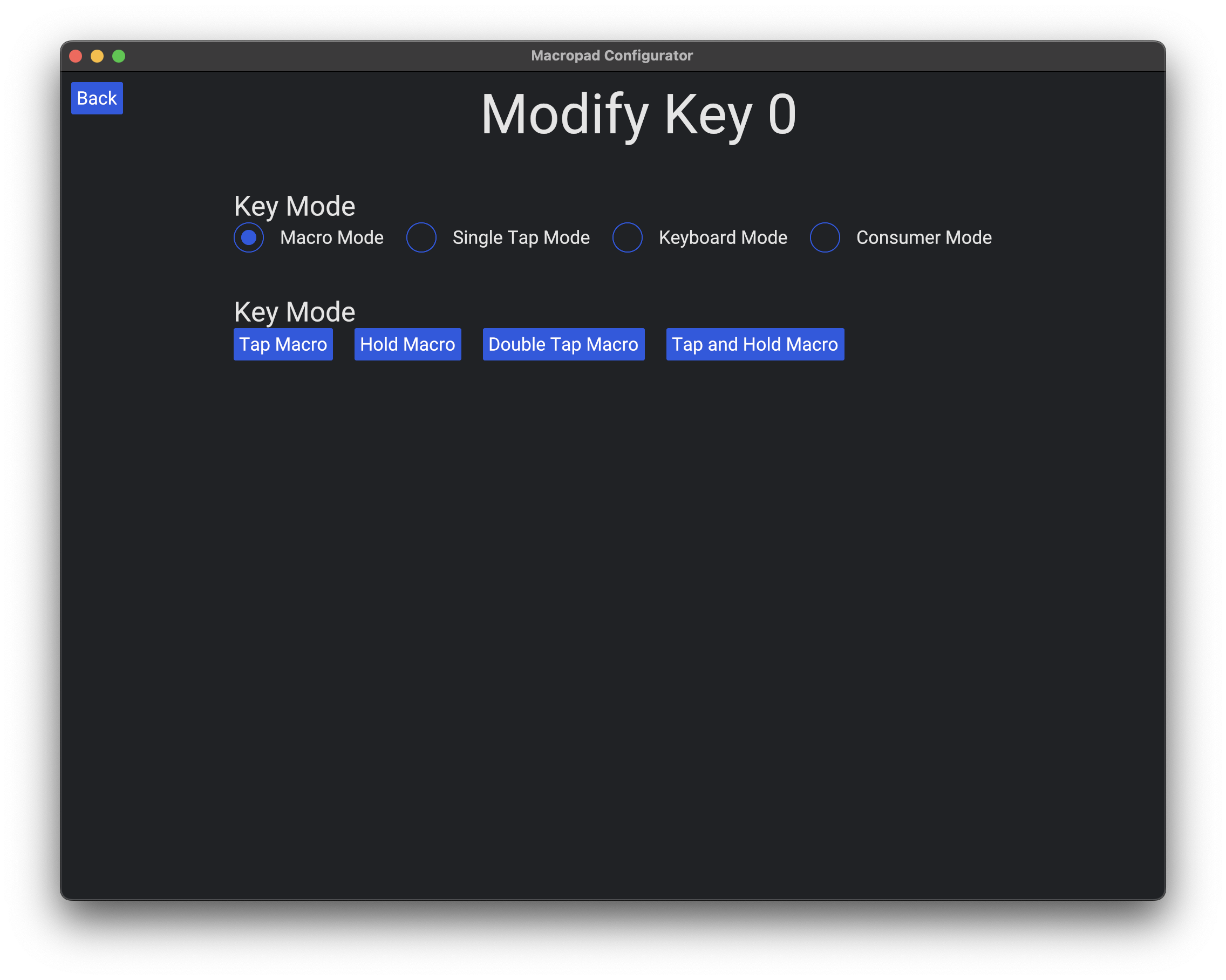 Modify key