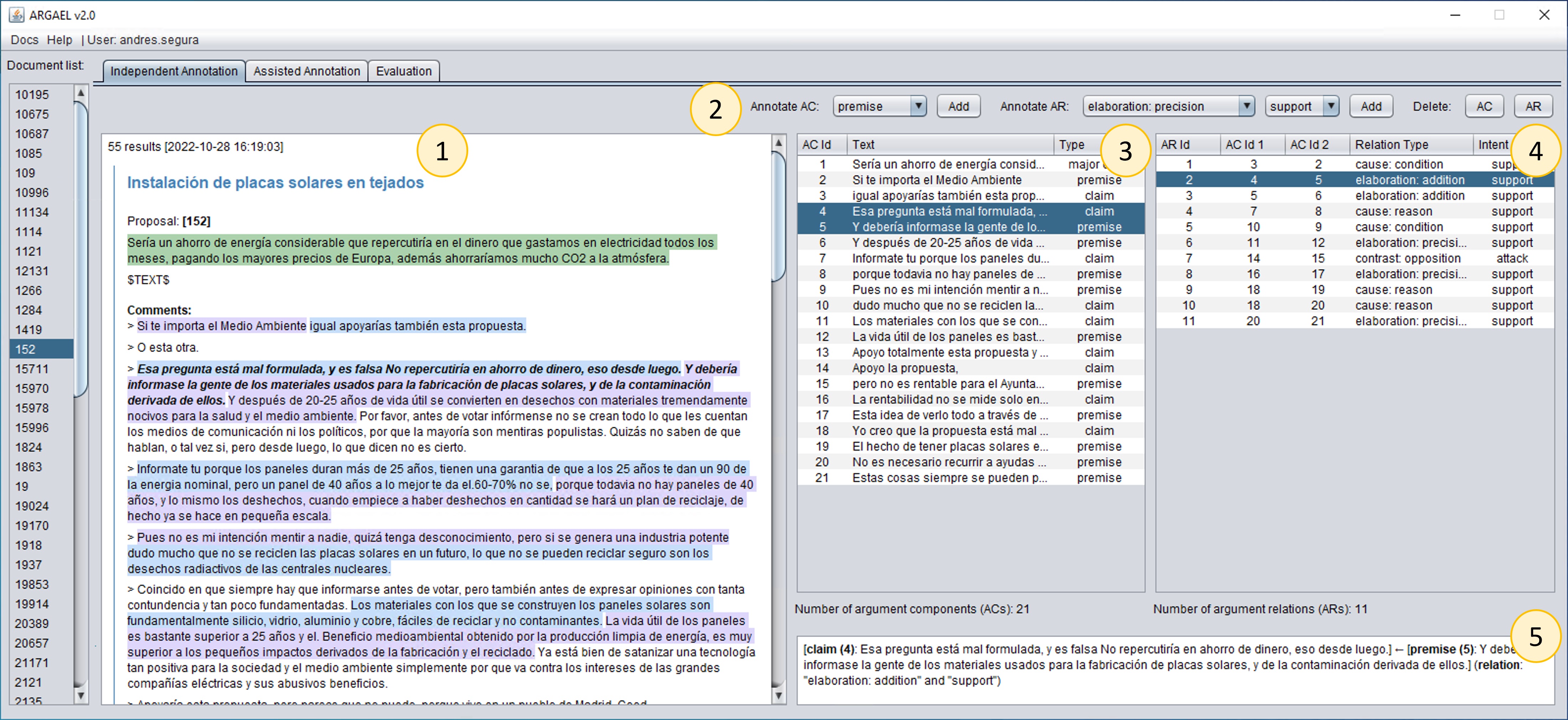 ARGAEL simple annotation view