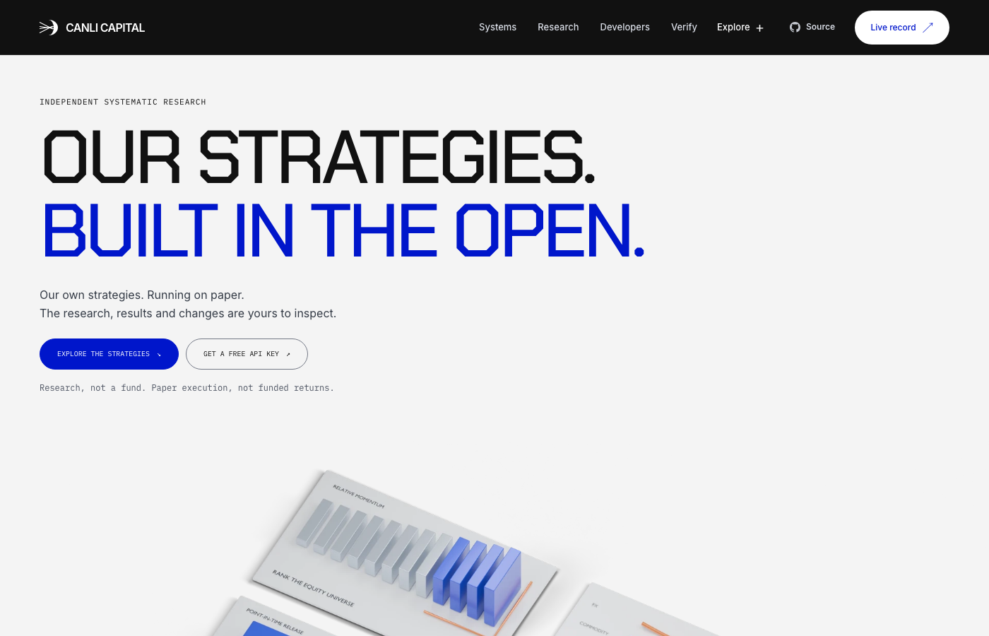 The canlicapital.com homepage