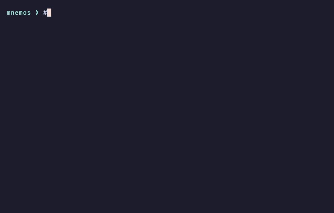 mnemos CLI: init, ingest, and a search that returns a cited result