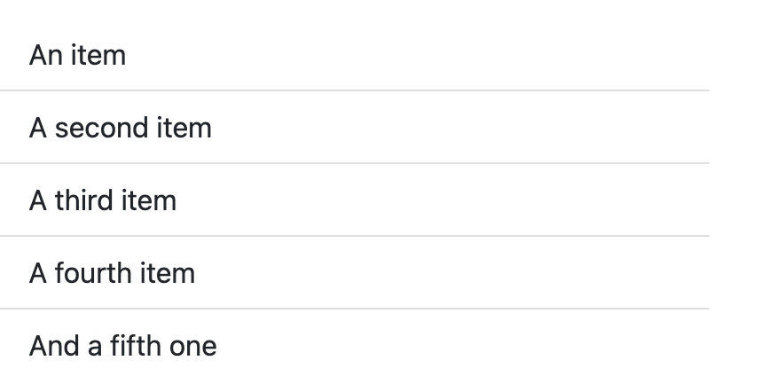 list-group-flush效果