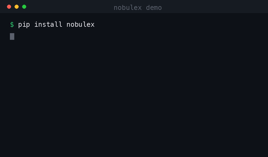 Nobulex demo