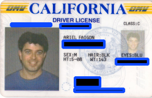 第一张DMV照片及体重（穿着全套衣服）