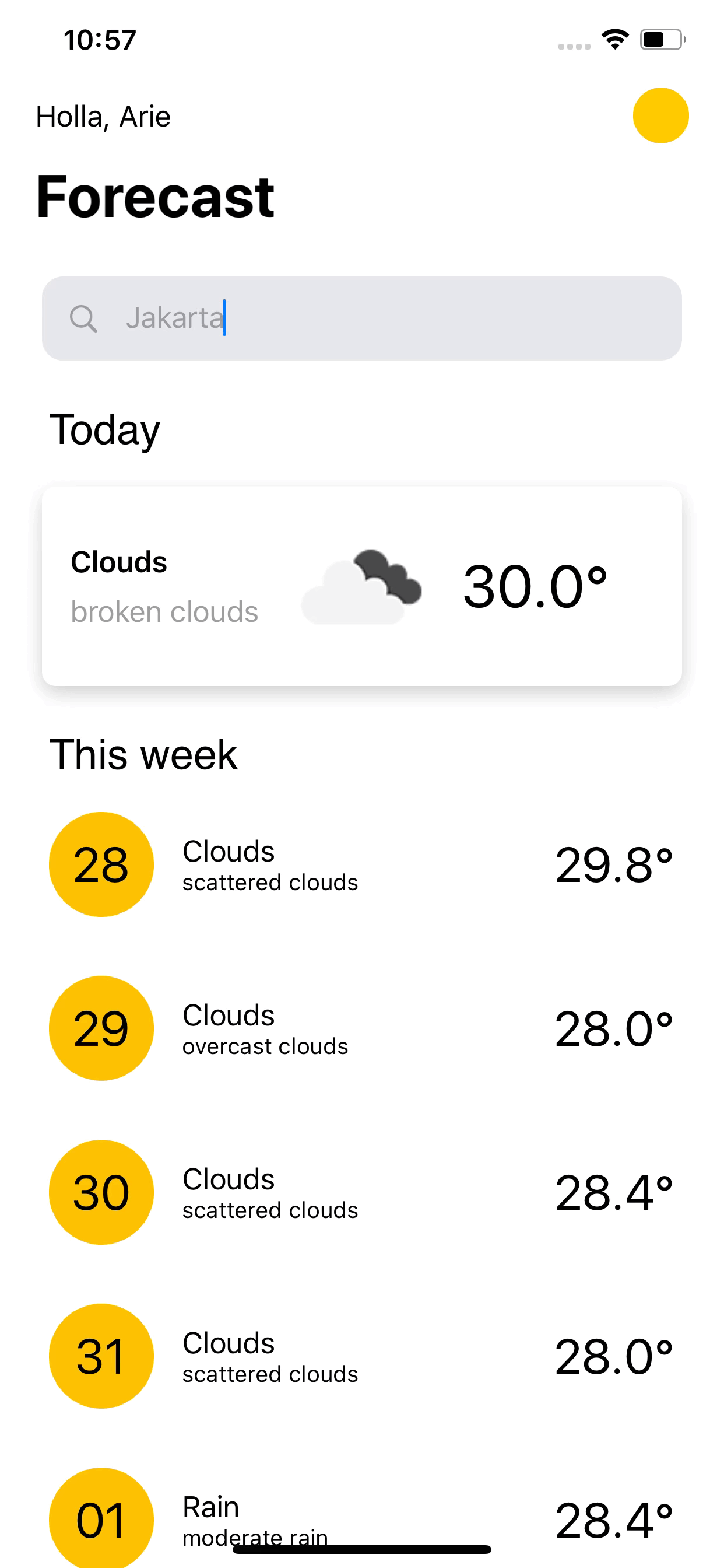 CuacaKini: Yet Another Weather App