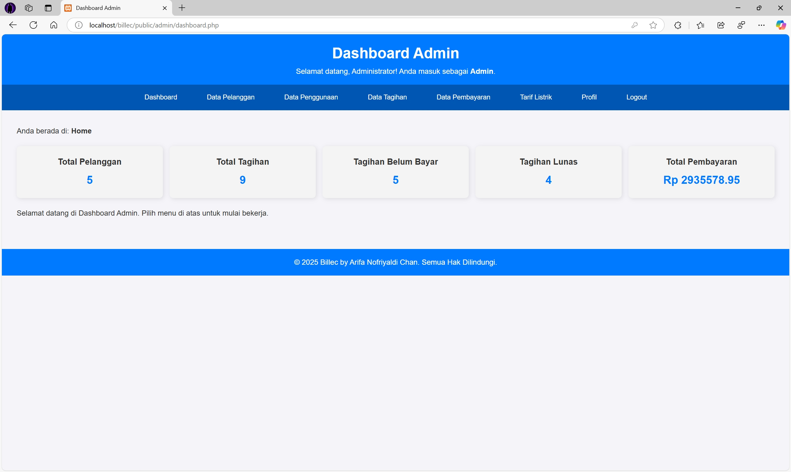 Admin Dashboard