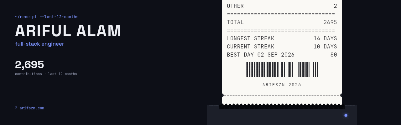 Receipt banner