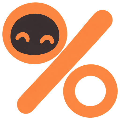 RemainderBot logo: a percent sign whose top circle is a smiling face