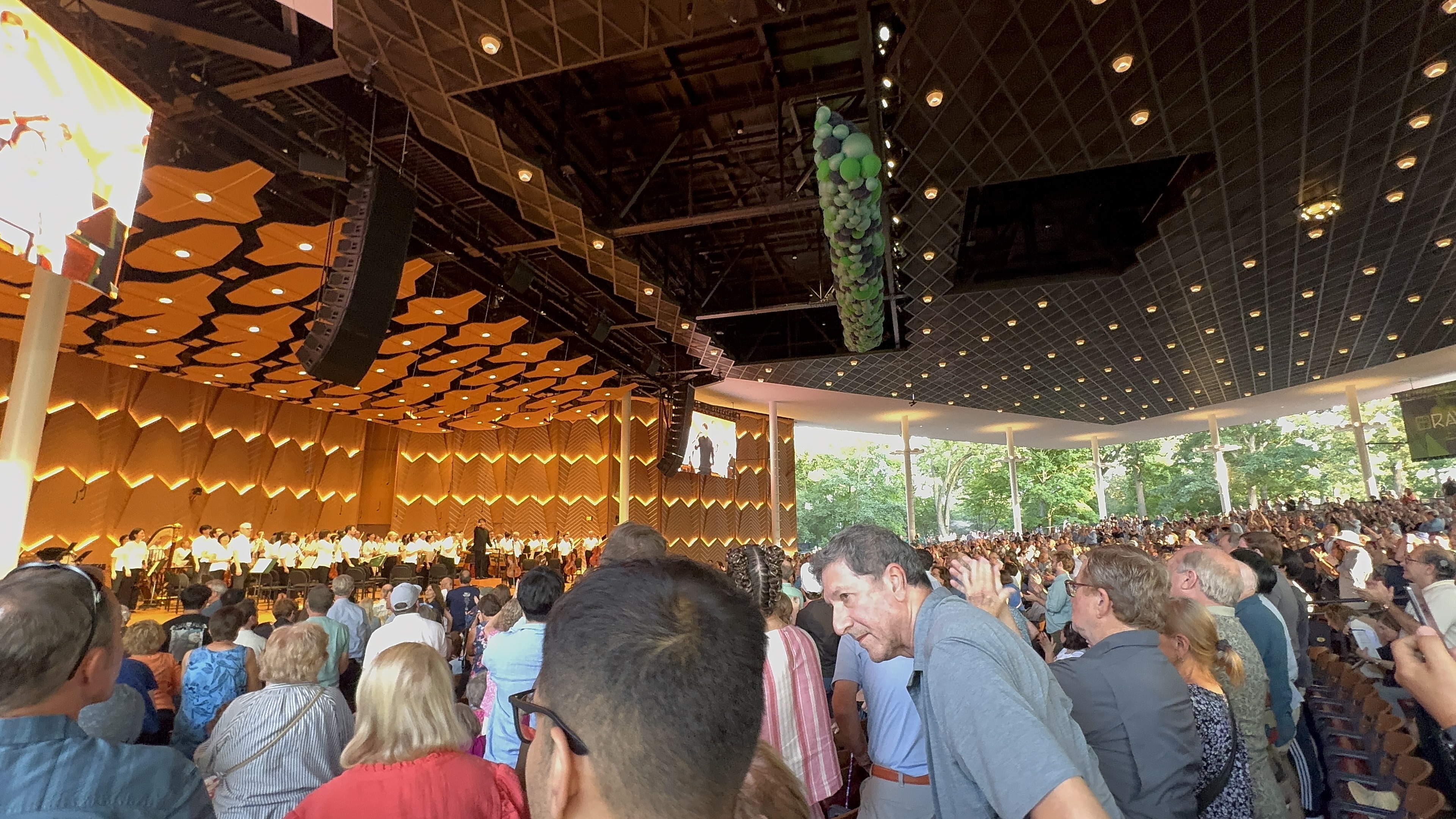 A packed Pavilion, and the balloons that stayed.
