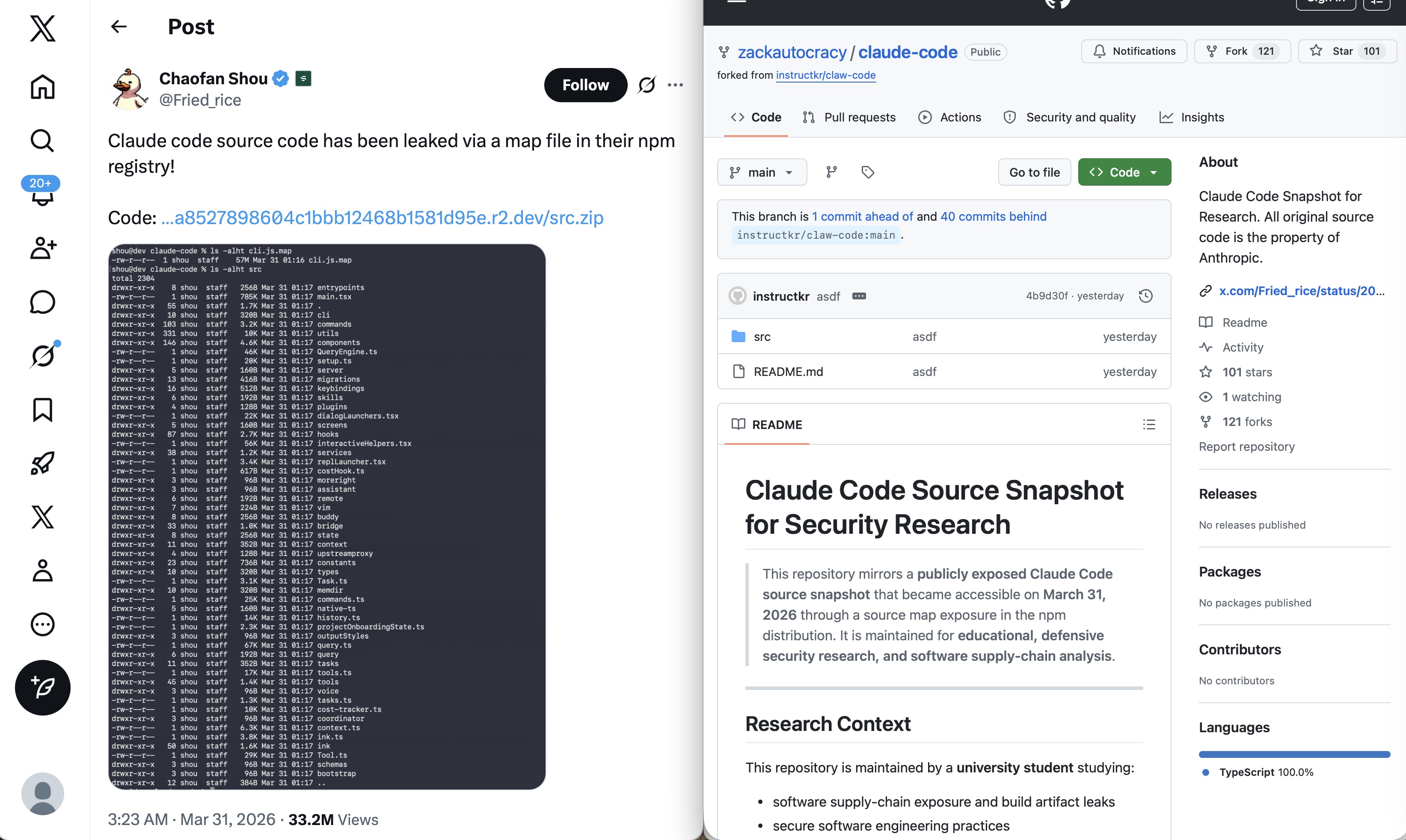 Turns out when Anthropic released its recent Claude Code version, the source map debug files are also packaged for release. The source map contains address of the Claude Code Source Code with which outsider can access and download Anthropic&rsquo;s source code zip stored on their Cloud.