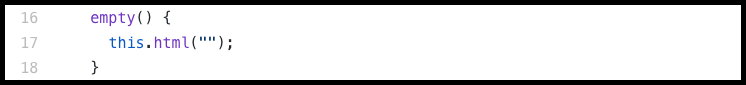 $l(arg).empty()