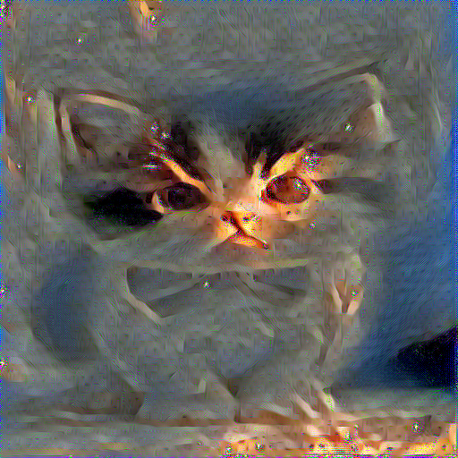 Style transfer result after 1000 Adam epochs