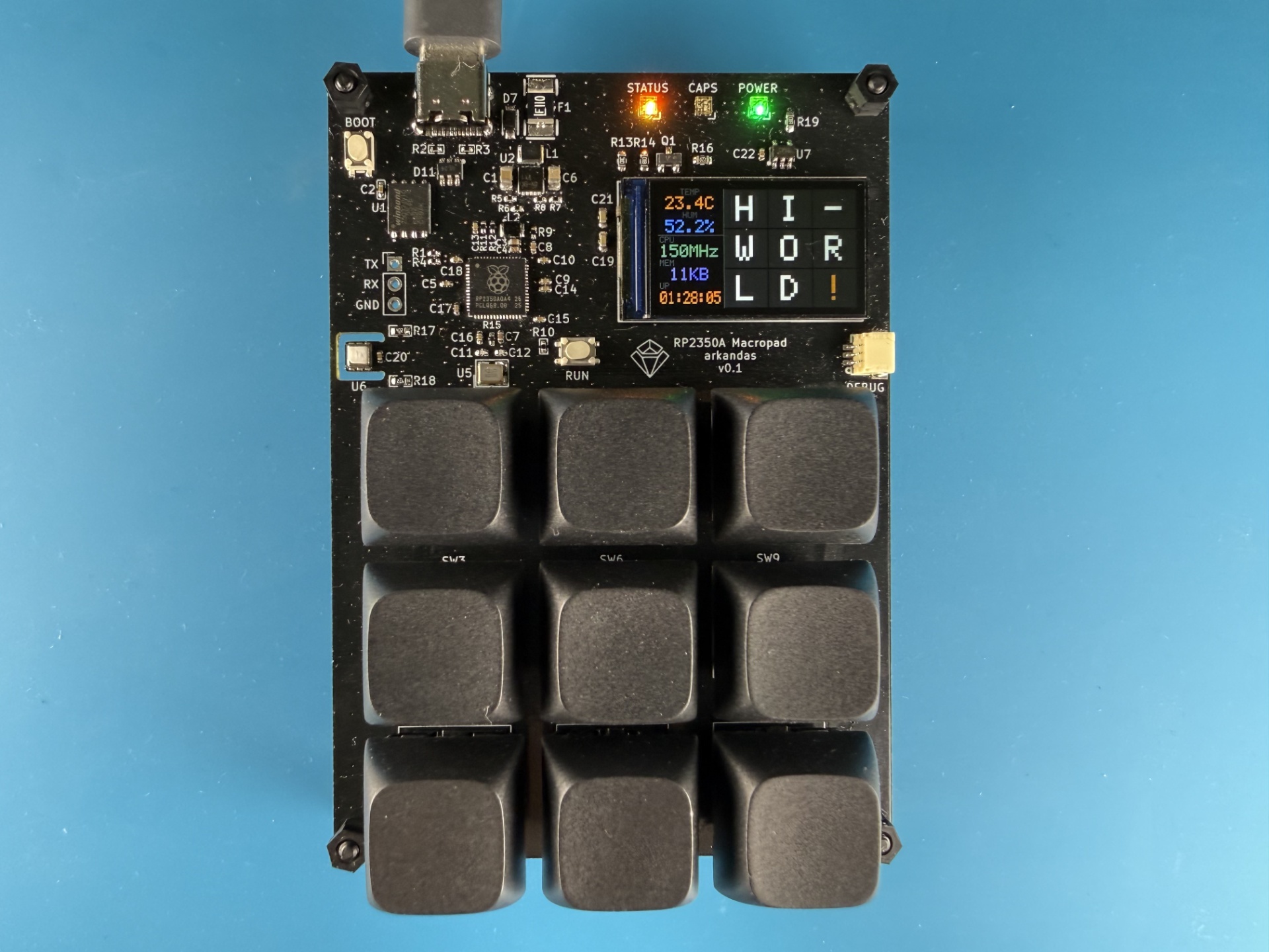 Rp2350-macropad, from the project README