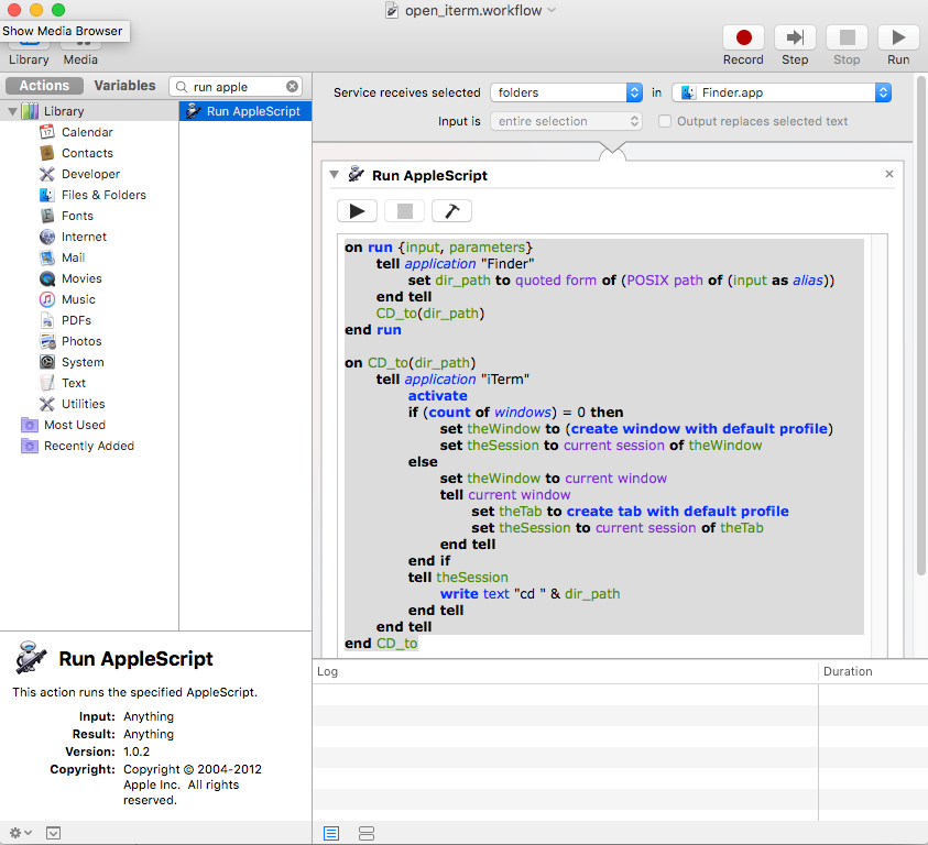 "Automator Window"