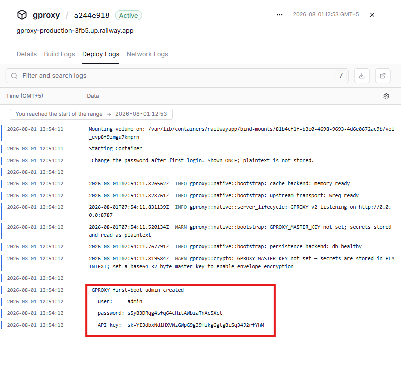 Deploy Logs