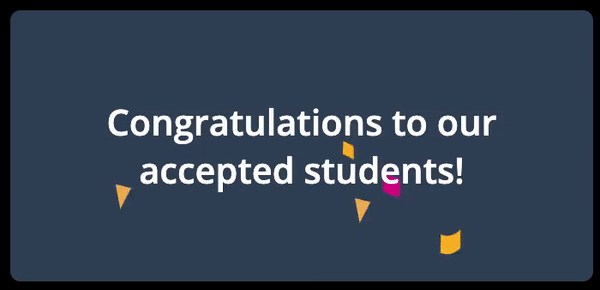 Animated screencast of the congratulations widget