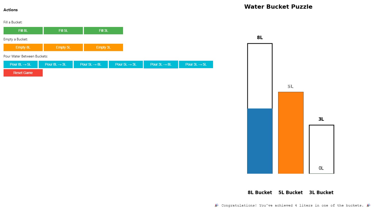 Water Bucket Puzzle Banner