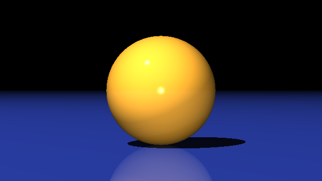 Running ./raytracing ../data/sphere-and-plane.json should produce this image.