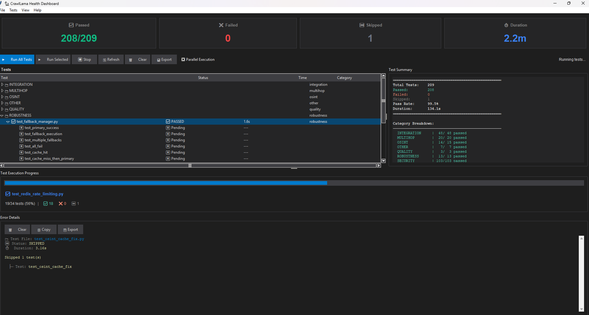 Test Dashboard