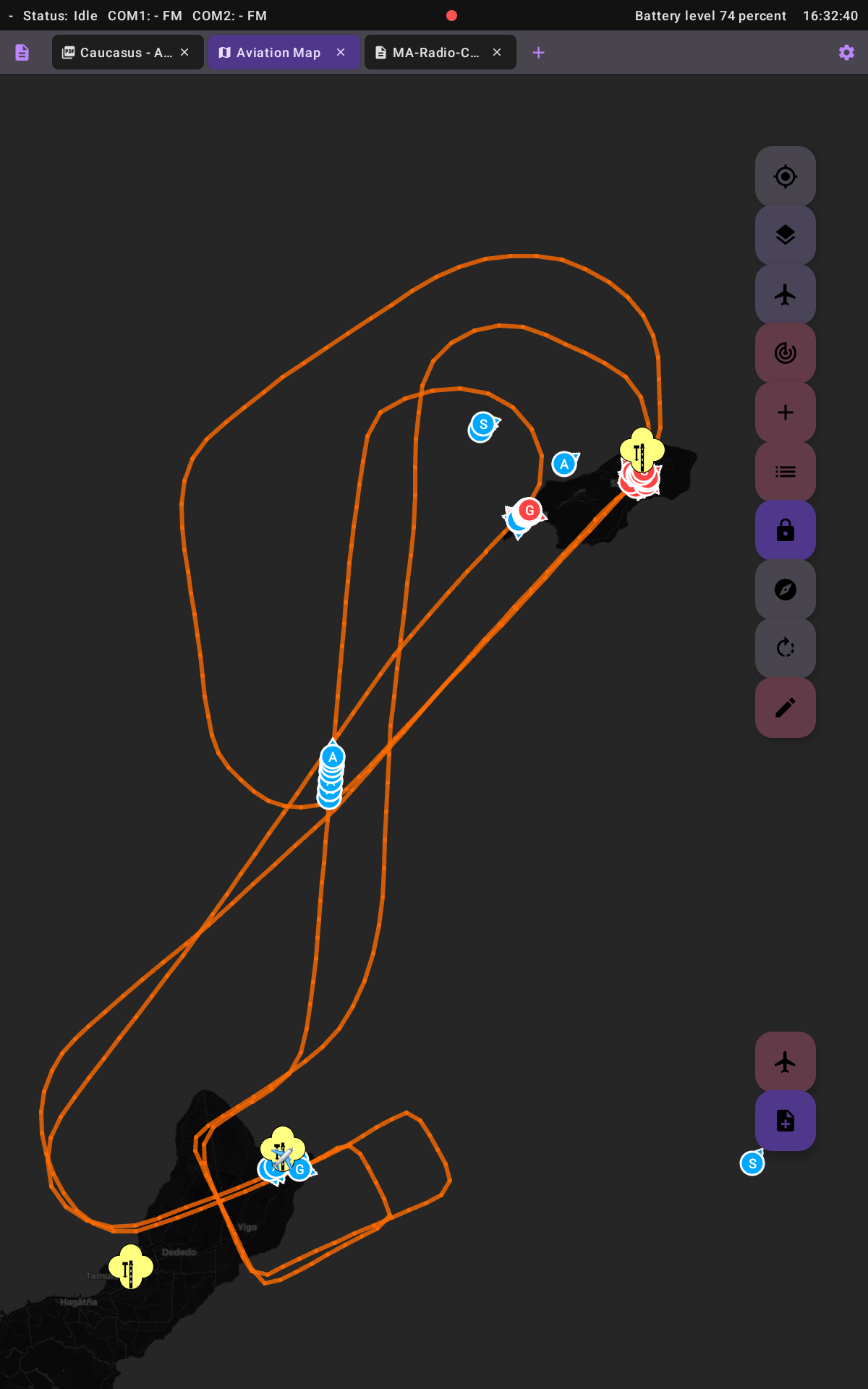 Flight path overlay