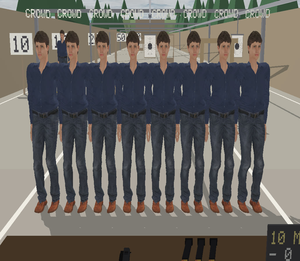 GPU-skinned crowd