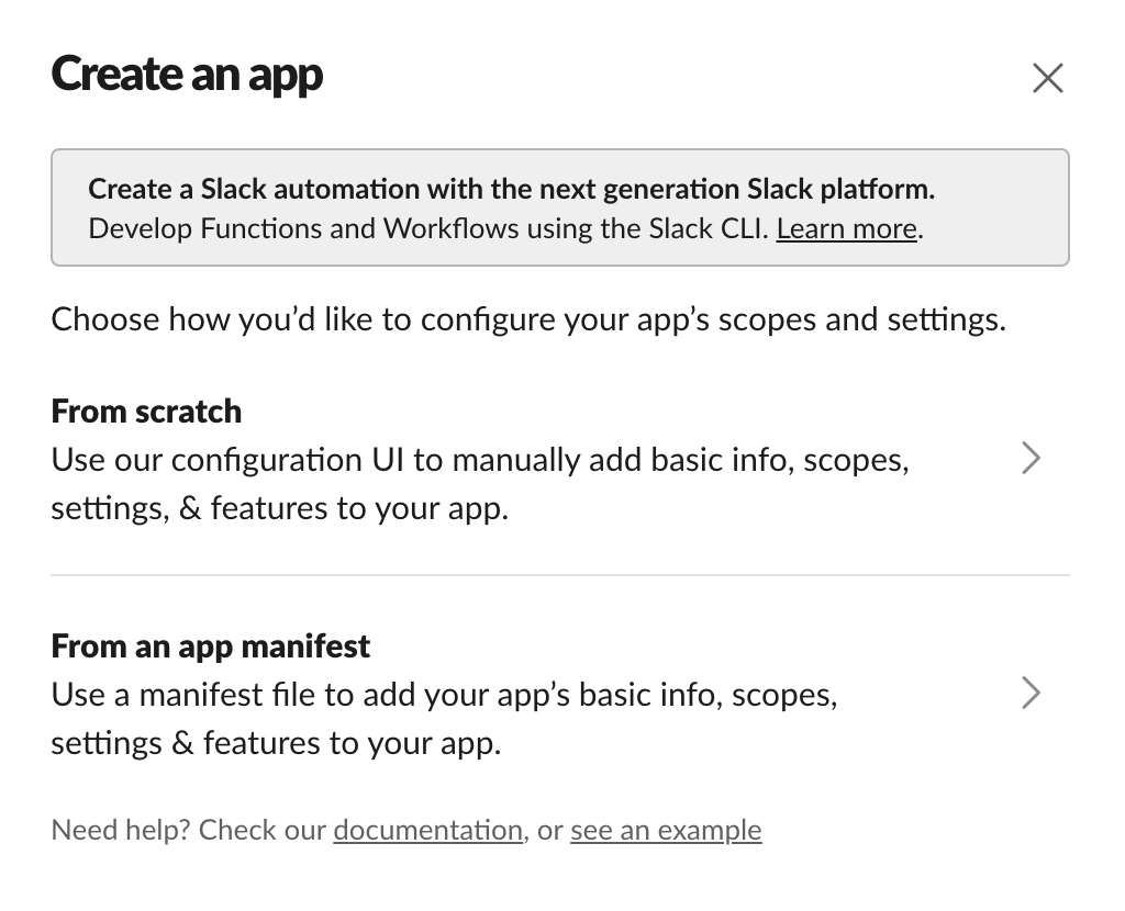 Create an app