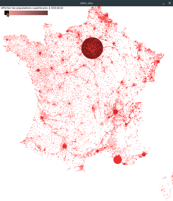 Villes de + de 500 habitants