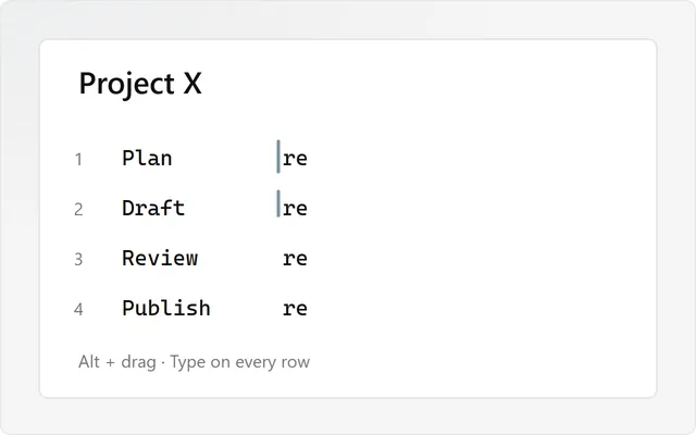 Column select