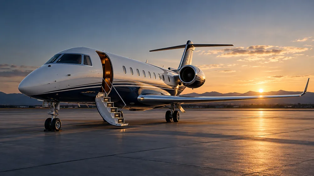 Comfortable private aircraft interior