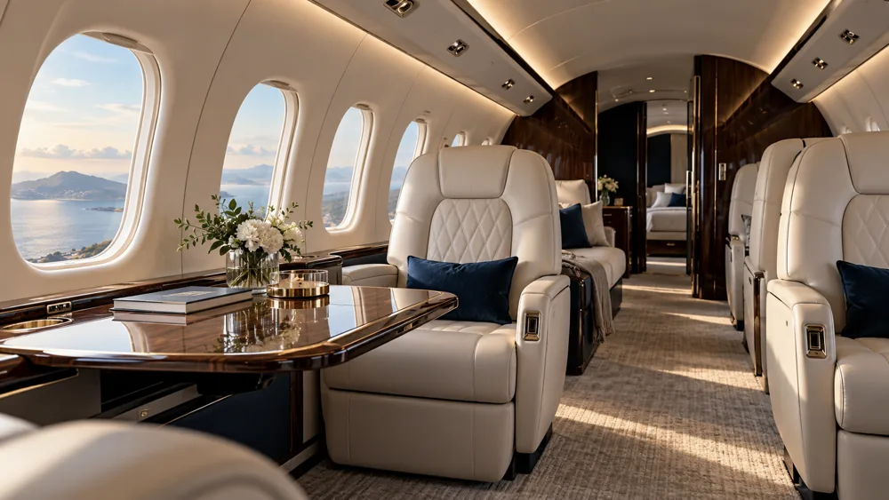 Quiet private aircraft cabin