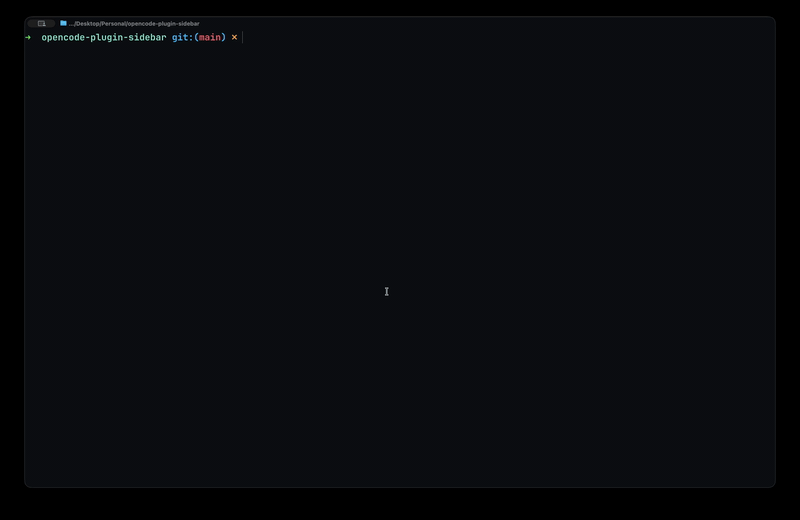 OpenCode Sidebar Gif