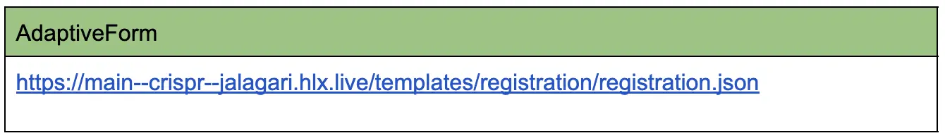 Form Reference