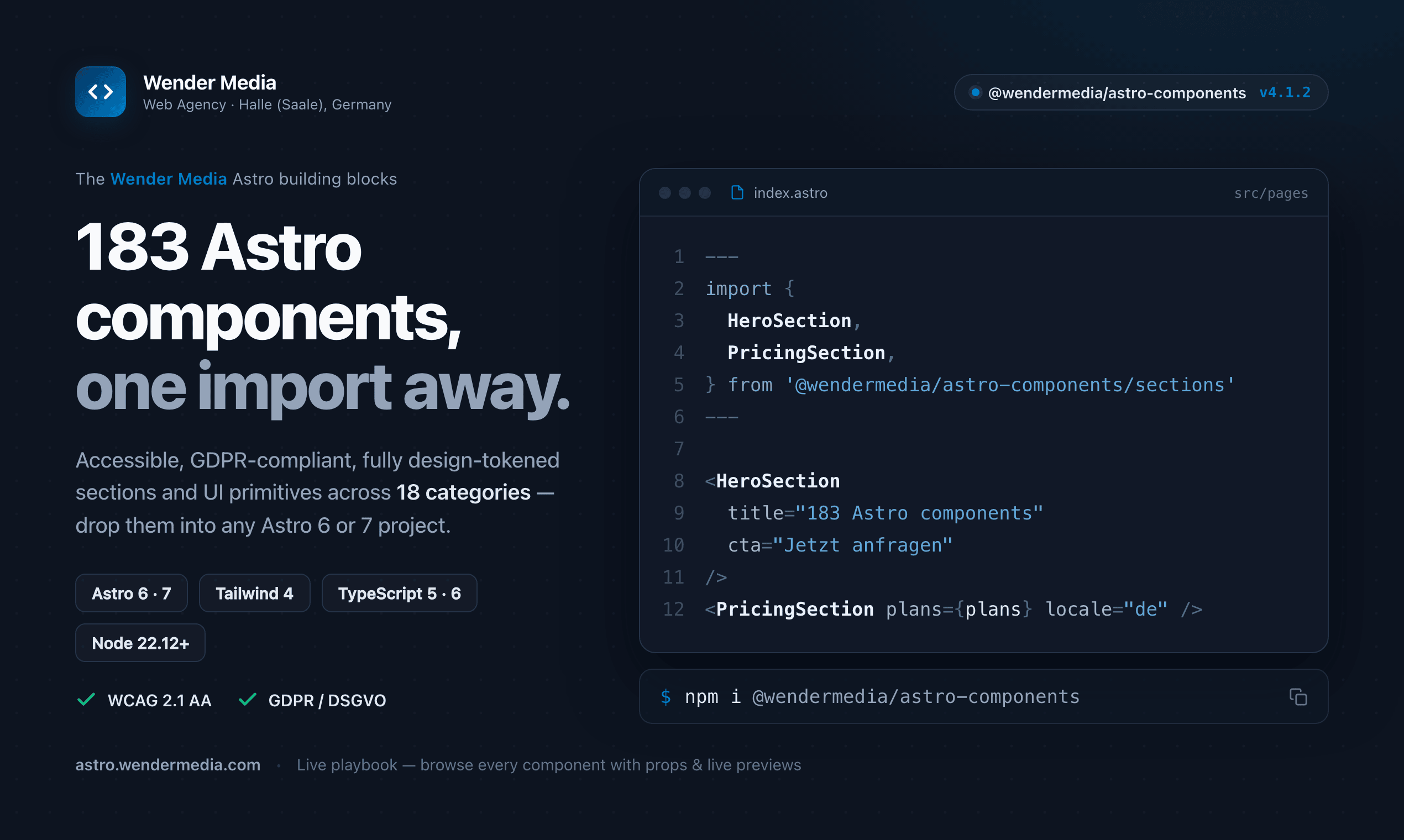 158 Astro Components — Live Playbook
