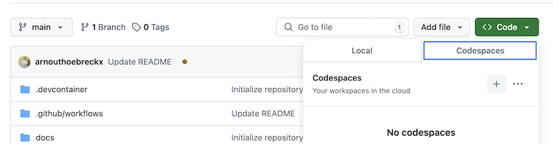 Create Codespace