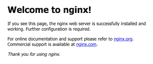 NGINX welcome