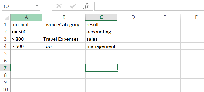 Screenshot Simple Spreadsheet