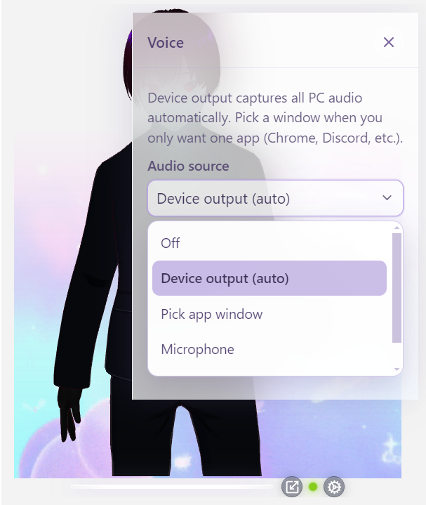 Voice panel