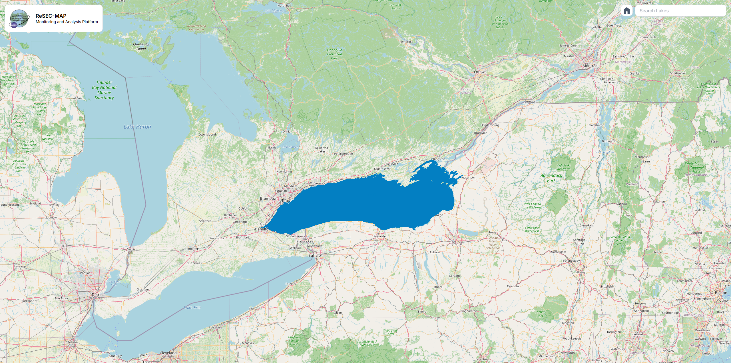 Western Lake Ontario Chlorophyll-a visualizer preview