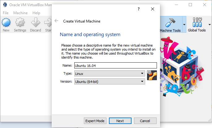 Membuat Virtual Machine baru Oracle VM VirtualBox