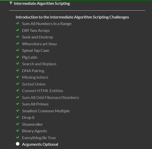 learn.freecodecamp.org - Intermediate Algorithm Scripting