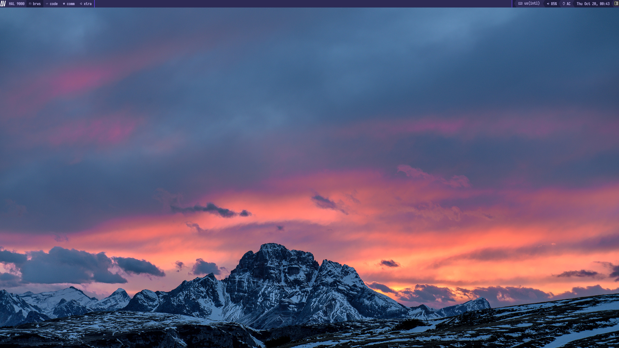 Screenshot of the desktop