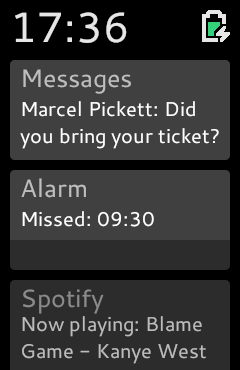 Notifications mockup - longer example