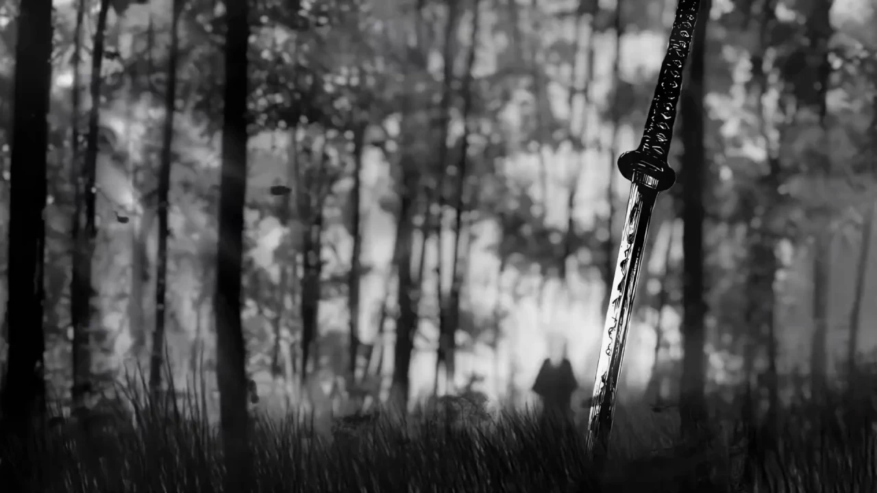 Katana In Forest