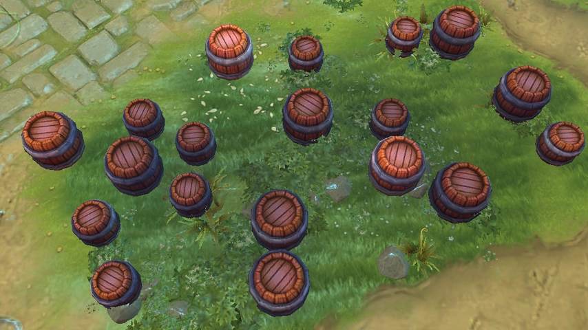 LowPoly Barrel Trees