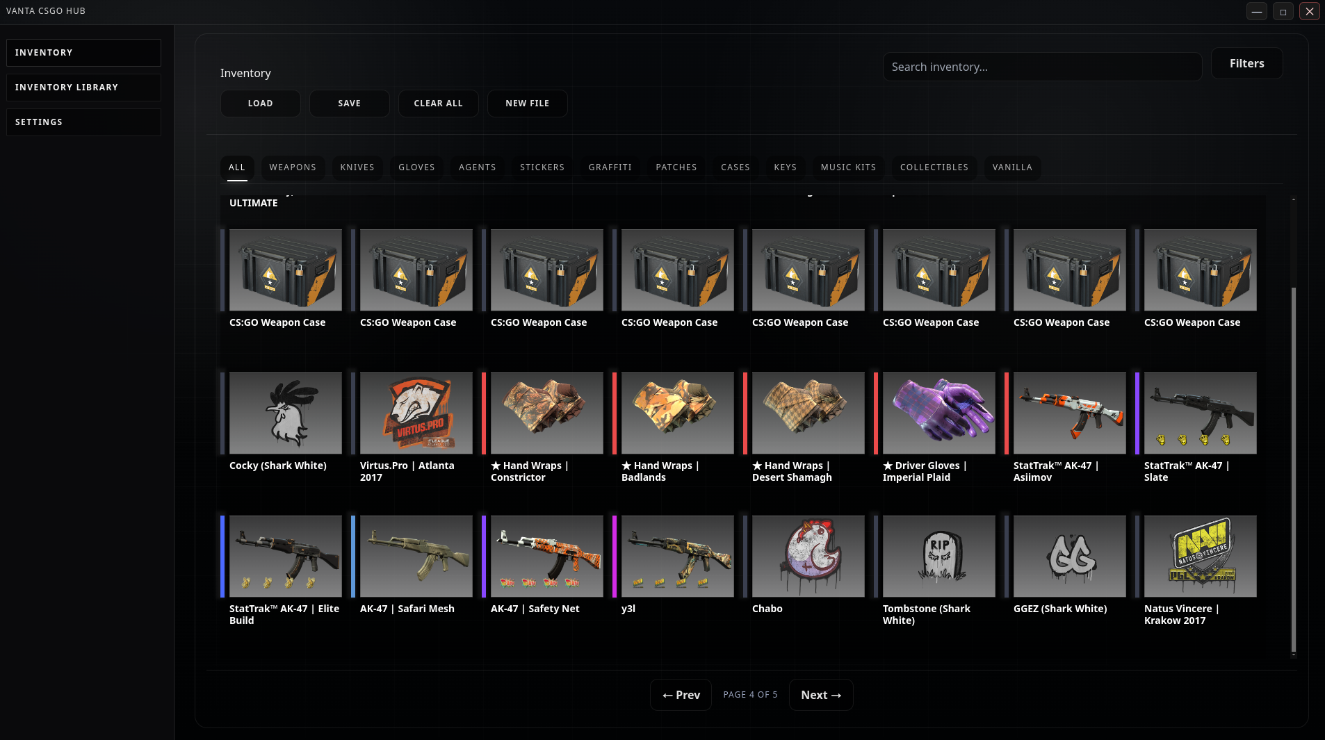 CS:GO inventory