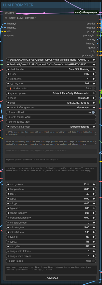 Advanced expanded — full sampler and image controls