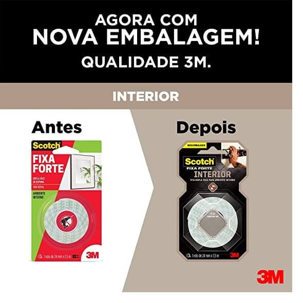 FITA DUPLA FACE FIXA FORTE 12MMX2M - 3M