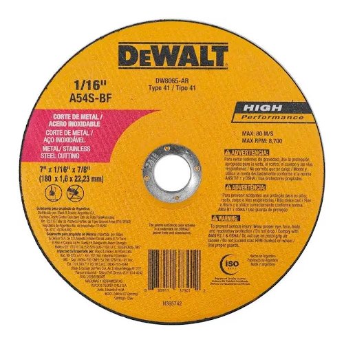 DISCO CORTE INOX 7" X 7/8" CORTAG
