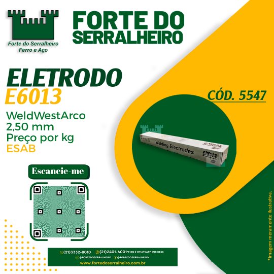 ELETRODO 3.25MM 6013 ESAB - WELD WEST ARCO
