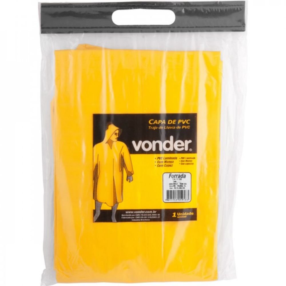 CAPA PVC LAMINADO C/FORRO GG AMARELA 954